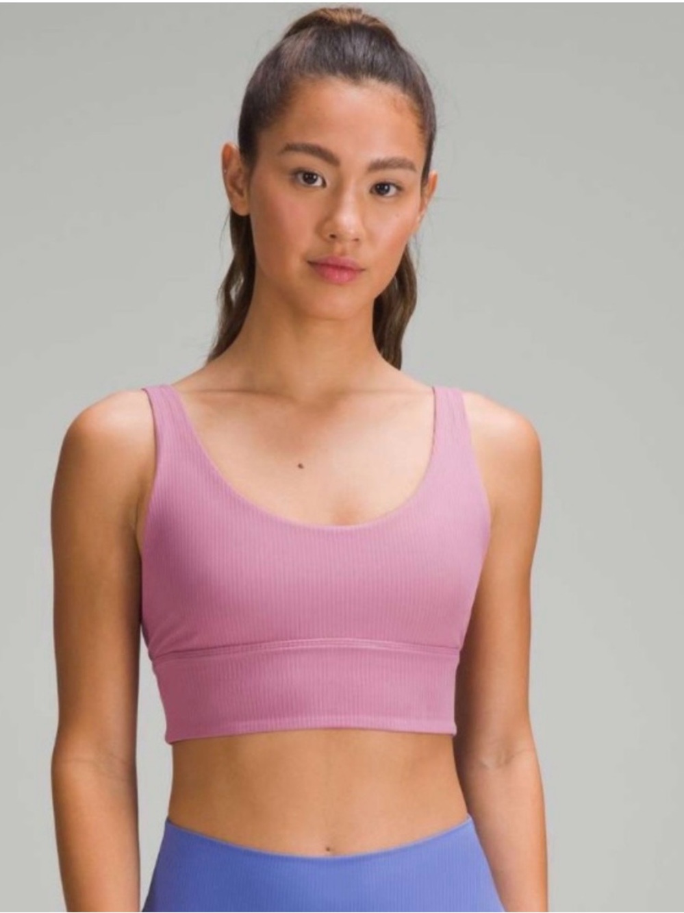 Lululemon Reversible Ribbed Scoop Neck Bralette - Mauve Pink